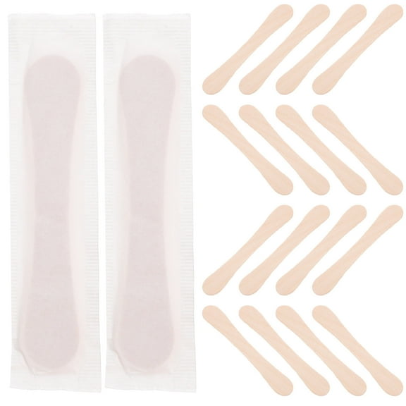 UPOUART Wooden Spoons for Crafts and Desserts Safe for Home Use Individually Wrapped 120pcs Beige