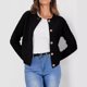thumbnail image 1 of Suéter de cuello redondo para mujer, top de punto con cuello redondo, estilo retro informal, con botones, manga larga, cárdigan, chaqueta, blusa para mujer, 1 of 7