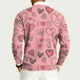 thumbnail image 5 of Fgvctg Valentine's Day Mens Sweater Crewneck Ribbed Knit Sweater Love Heart Print Warm Slim Fit Long Sleeve Pullover Sweaters Spring Loose Clothes Pink 3XL, 5 of 5