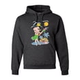 thumbnail image 1 of Wild Bobby, Betty Boop Island Girl Paradise Betty Boop Unisex Hoodie Sweatshirt, Heather Black, 3X-Large, 1 of 5