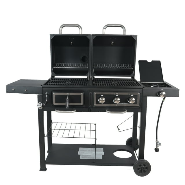 RevoAce Dual Fuel 3 Burner Gas & Charcoal Combo Grill only $179.00 ...