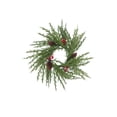thumbnail image 2 of Pnmtdaia 10.2Inch Christmas Pine Candle Wreath with Pinecones and Red Berries, Artificial Green Foliage Candle Ring for Xmas Table Party Decor, 2 of 6