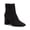 Black3, variant on Womens White Cushioned Dasha Square Toe Block Heel Zip-Up Dress Booties 10 M