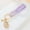 Purple, variant on WZXPWT Fabric Keychain, Handcrafted Crochet Charm, Embroidered Leather Key Ring, Gold Accent Mother’s Day Gift