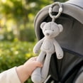 thumbnail image 6 of Kiddiway Baby Ultra-Soft Plush Wind Chime Car Toy - Cute Plushies & Plush Figurine, Baby Car Toys & Stroller Toys, Tactile Sensory Mobile, Soft Chime, Attaches to Car/Stroller/Crib,Gray, 6 of 7
