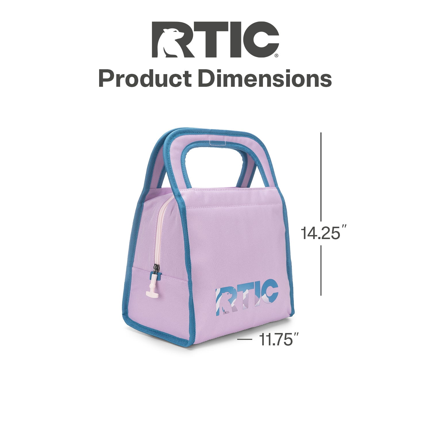 RTIC Insulated Lunch Bag, Soft-Sided Freezable & Collapsible Cooler, Snowy Peak
