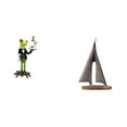 thumbnail image 1 of Estatua de rana camarero, escultura de , modelo de , figura de resina, adorno con diseño creativo, adecuada para la decoración de la estan, 1 of 8