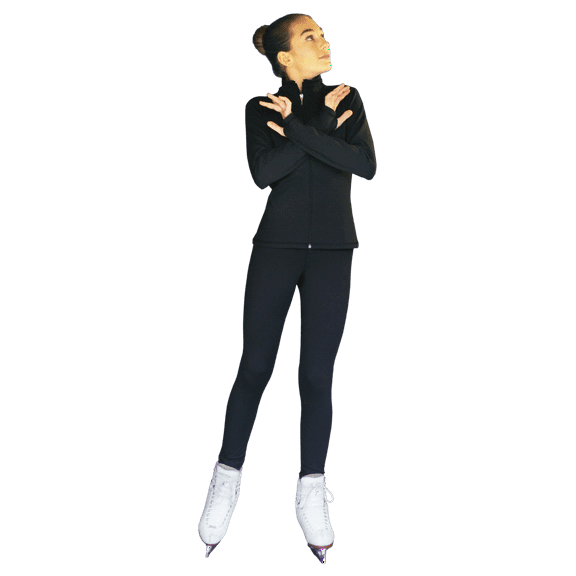 Chloe Noel JS735 Solid Color Elite Figure Skating Jacket w/ Thumb Holes