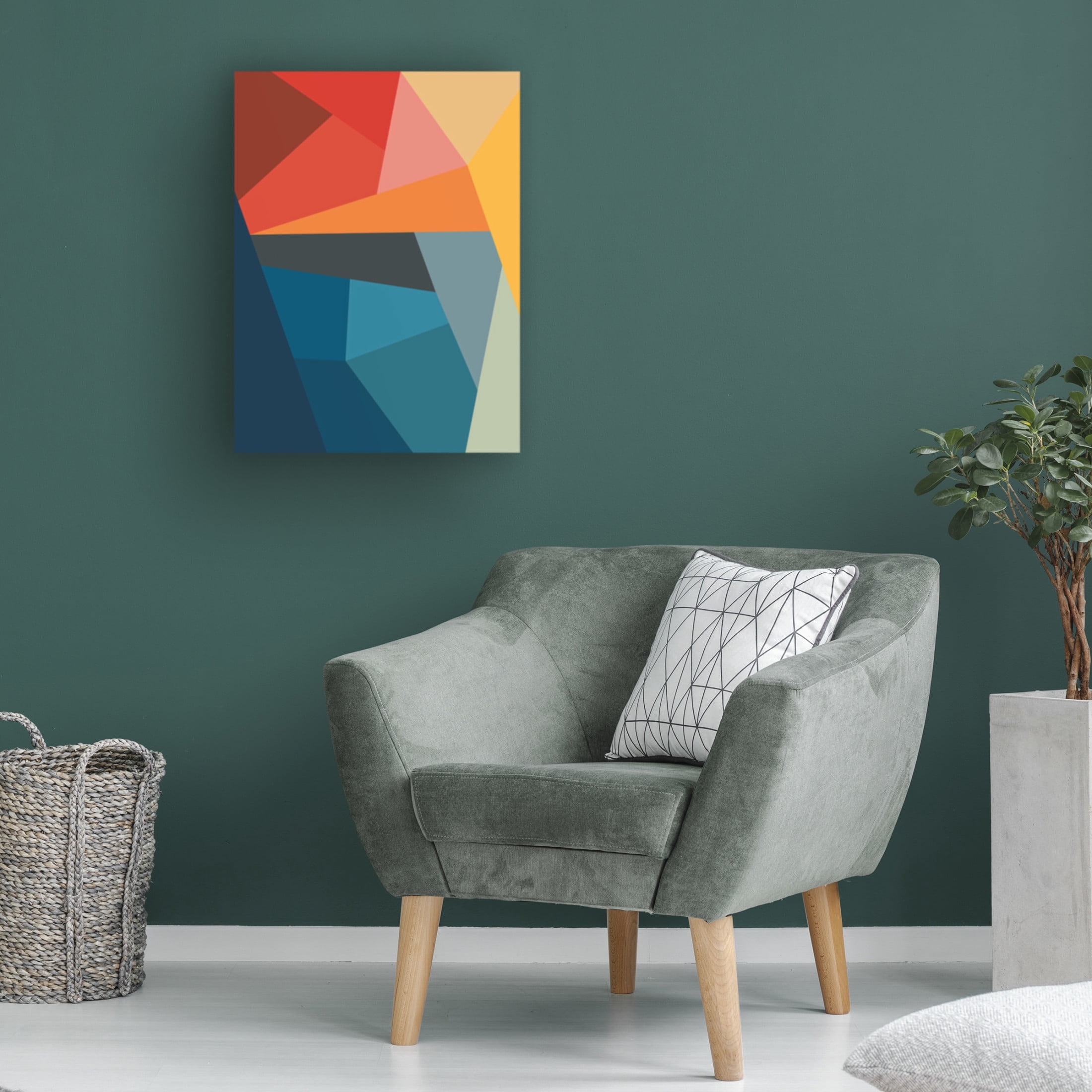 Canvas Wall Art - Tom Quartermaine 'Bold Colorful Geometric Prints 3' Wall Art for Living Room, Bedroom, or Office Décor by Trademark Fine Art - 24 x 32 Inches