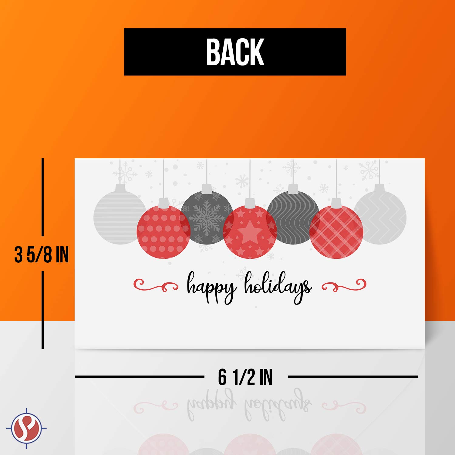 Happy Holidays Envelopes w/ Blank Cards for Notes – Money, Check and Currency Holder, Nice Winter Christmas New Year Greeting for Cash, Coins, Presents & Gift Cards | 3-5/8" x 6-1/2" | 25 per Pack