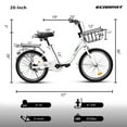 thumbnail image 2 of Aukfa 20" Kids Bike,Children's Bicycle with Coaster Brake & Rear Rack & V-Brake,White, 2 of 8