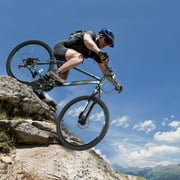 UBesGoo 26 Lightweight Explorer Mountain Bike, 21-Speed for Men and Women Disc Brakes & Suspension, Blue/Black