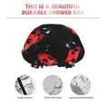 thumbnail image 5 of Balery Beautiful Red Ladybug Shower Caps, Double Layer Waterproof Shower Cap, Double Layers Reusable Shower Cap With Soft Comfortable For Long Thick Hair Soft Bath Shower Hair Caps, 5 of 9