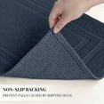 thumbnail image 4 of Yiannan 20x32 Inch Cotton Bath Rug, Soft Absorbent Non Slip Mat, Machine Washable Non Shedding, Fashionable Mat for Bathroom, Kitchen and Laundry,Navy Blue, 4 of 8