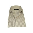 thumbnail image 3 of Men's Shirt ENZO PARK Turkey Soft Cotton Wrinkle Resistant Enzo7 Tan Stripe, 3 of 5