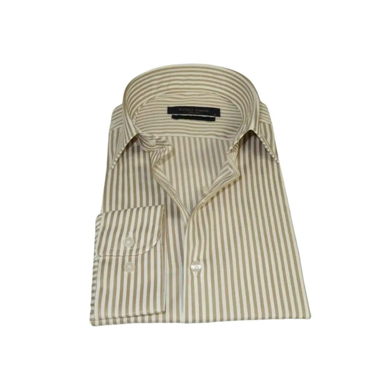enzo mens dress shirts Enzo Blue Twill Barrel-cuffed Dress Shirt