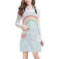 thumbnail image 1 of HATIART Cute Rainbow and Clouds Fashion Slogan Chef Kitchen Apron, Adjustable Strap Waist Ties, Front Pockets, Perfect for Cooking, Baking, Barbequing, 1 of 2