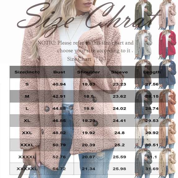 JULMCOMO Sherpa Fleece Jackets for Women Plus Size Lapel Collar Button Soft Fuzzy Teddy Coats Casual Warm Winter Outerwear with Pockets Black XL