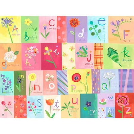 Oopsy Daisy Murals - Oopsy Daisy - A-Z Flowers Canvas Wall Mural 42x32, Jill McDonald