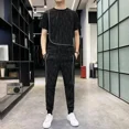 thumbnail image 2 of Trajes deportivos sin logotipo de primera calidad, ropa para correr para hombre, camiseta para correr, pantalones de gimnasio para hombre, conjuntos XL 2024, chándal de tendencia, elegante, de lujo, b, 2 of 5