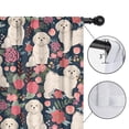 thumbnail image 4 of Blackout Kids Curtains,Shih Tzu Dog and Flower Floral Childrens Insulated Curtains Set Of 2,Bedroom Essentials,Toddler Room Decor 42x54in(106x137cm), 4 of 4