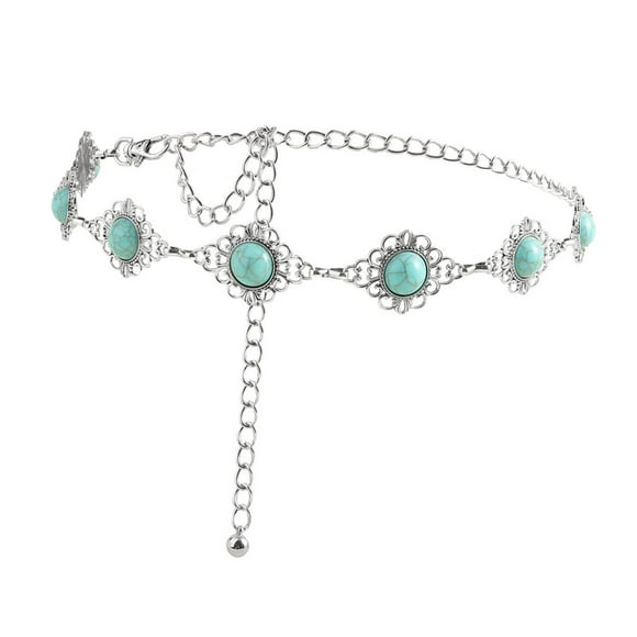 Cinturón de cadena de cintura para mujer, cinturones de vestir, cadena de cuerpo para el vientre, cadena de Metal decorativa, joyería para el vientre, , Estilo f Salvador Cinturón de cadena de cintura