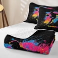 thumbnail image 4 of Feelyou Graffiti Handball Quilt King for Boys, Splash Basketball Dripping Sport King Coverlet Set, 3 Pieces, 4 of 7