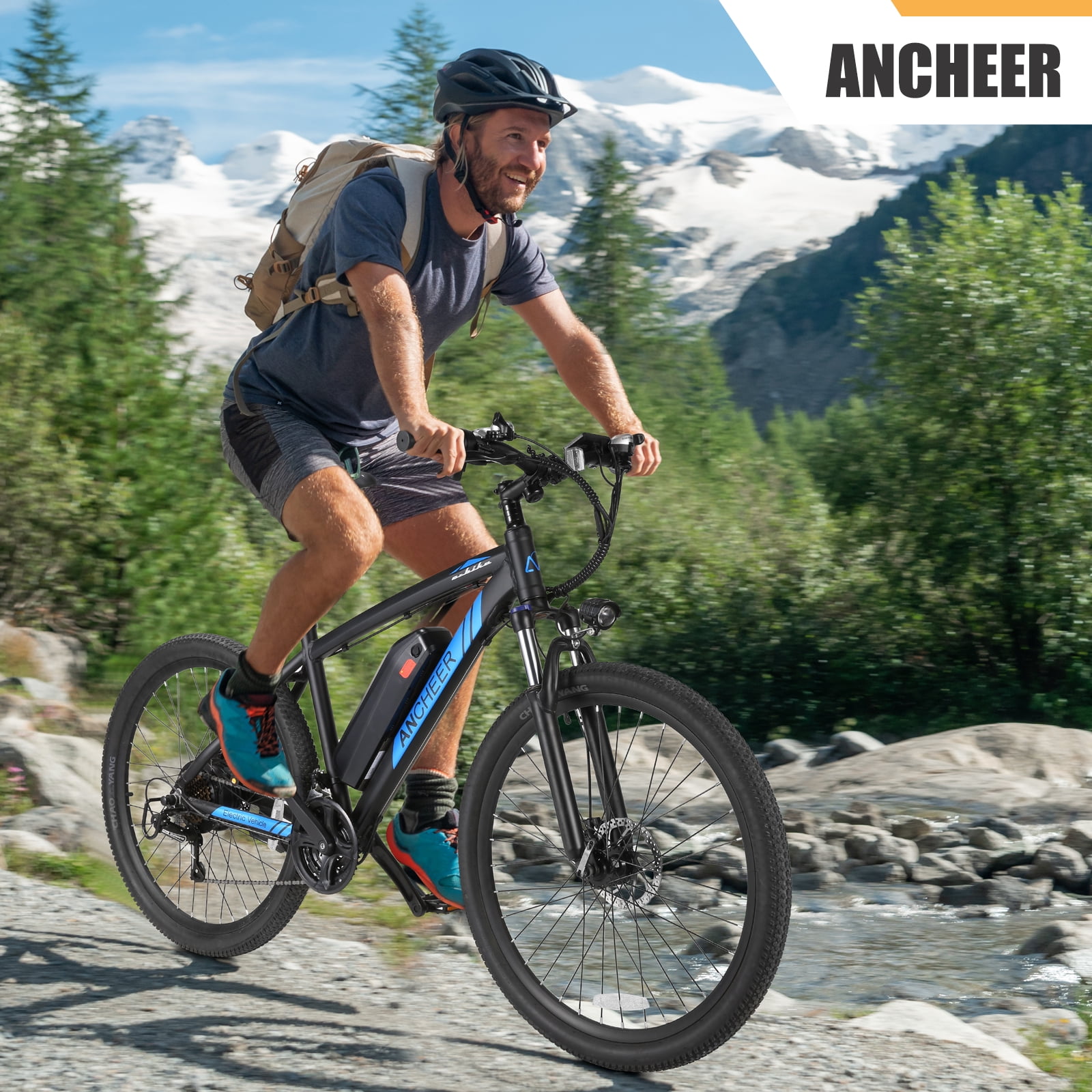 ANCHEER 500W Electric Bike for Adults 27.5 Electric Mountain Bike 3 Hours Fast Charge Ebike for Adults with 48V 10.4Ah Removable Battery Electric Bicycles LCD Display UL2849 Walmart