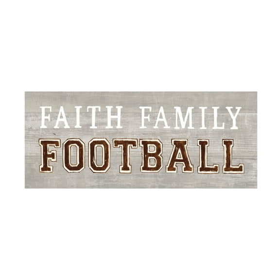Trademark Fine Art 'Game Day III Faith Family Football' Canvas Art by Marco Fabiano
