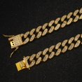 thumbnail image 4 of Dog Chain Diamond Cuban Collar Walking Metal Chain Collar with Design Secure Buckle  Pet Cat Cuban Collar Jewelry Accessories LZ, 4 of 6