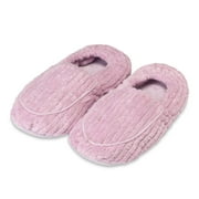 Intelex Warmies Microwavable French Lavender Scented Spa Therapy Slippers, Deep Lavender