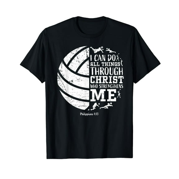 Volleyball Gifts Teen Girls Women Men Boy Christian Verse T-Shirt