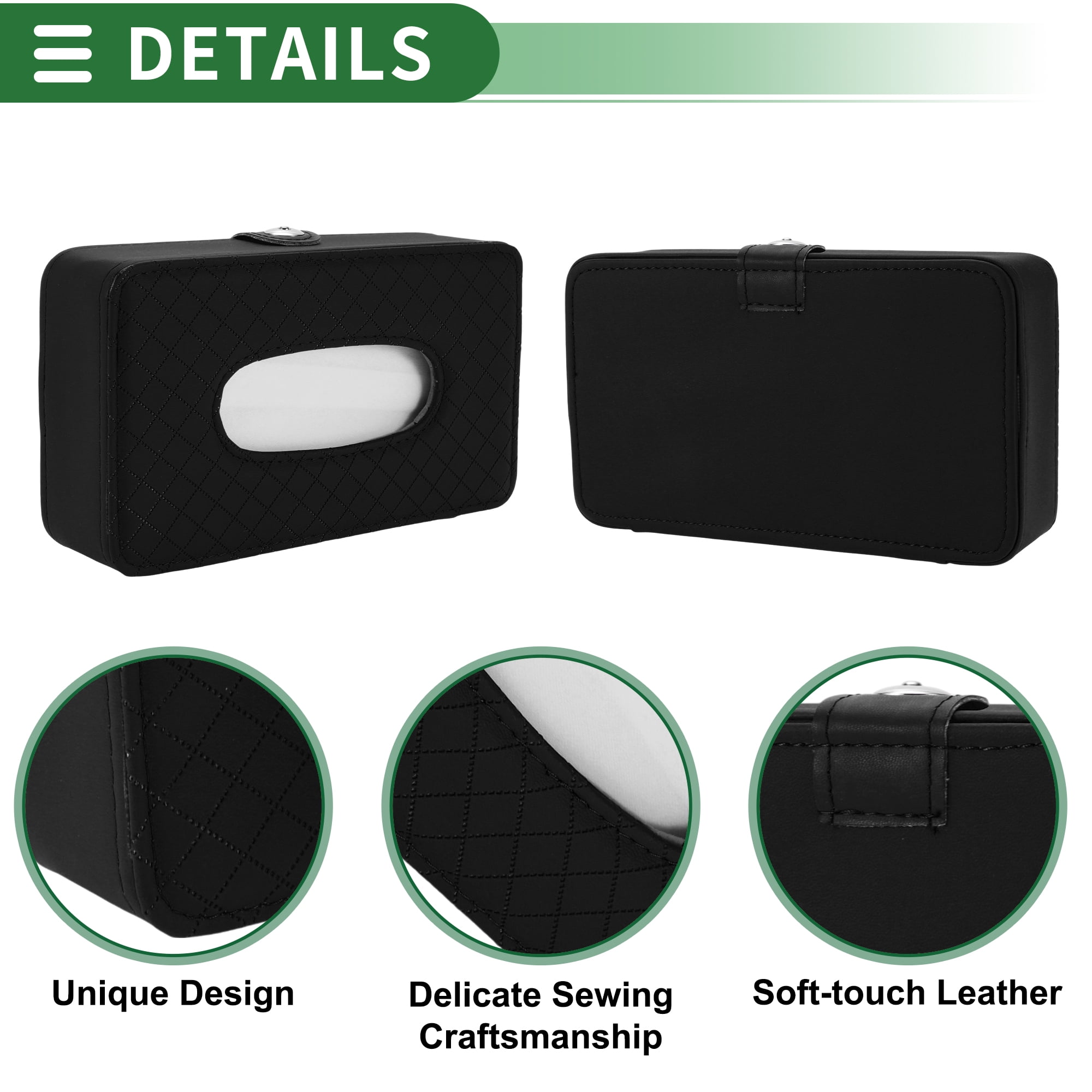 Unique Bargains Universal Car Tissue Holder Napkin Holder Tissues Box Cover