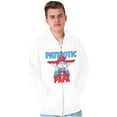 thumbnail image 5 of USA American Patriotic Papa Smurf Zip Hoodie Sweatshirt Men Brisco Brands L, 5 of 6