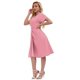 thumbnail image 3 of Vestido casual LALACAT de verano con cuello en V y volantes en A, manga corta, 3 of 5