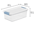 thumbnail image 2 of 12-Pack Latching Box, Stackable Storage Bins with Lids, Clear Plastic, 6 Quart, 2 of 5