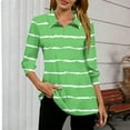 thumbnail image 4 of Neewe Womens V Neck Polo Shirts 3/4 Sleeve Collared Tops Business Casual Summer Tops Trendy Loose, 4 of 5