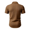 thumbnail image 6 of SOOMLON Short Sleeve Dress Shirts for Men Big and Tall Collar Button down Shirts Jacquard Dress Shirt Casual Weekend Wear, 6 of 7