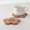 thumbnail image 4 of 12 Pcs sous-Verres Mignons pour Boissons, Ensemble de sous-Verres Absorbants et Réutilisables en Forme de Fleur de Liège de 4 Pouces, 4 of 4