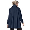 thumbnail image 2 of Woman Within Plus Size Pleat-Back Denim Jacket Long Oversized Jean Coat, 2 of 5