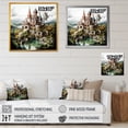 thumbnail image 4 of Designart "Enchanted Castle Sketch I" Castles Floater Framed Canvas Art Print, 4 of 5