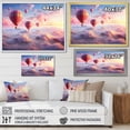 thumbnail image 4 of Designart "Pink Hot Air Ballon delicate I" Transportation Floater Framed Canvas Art Print, 4 of 7