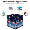 thumbnail image 2 of Flamingo Storage Containers Foldable Basket with Handle, 10.8"x10.5"x10.6", Large Capacity - Storage Bins, Toy Storage, 2 of 6