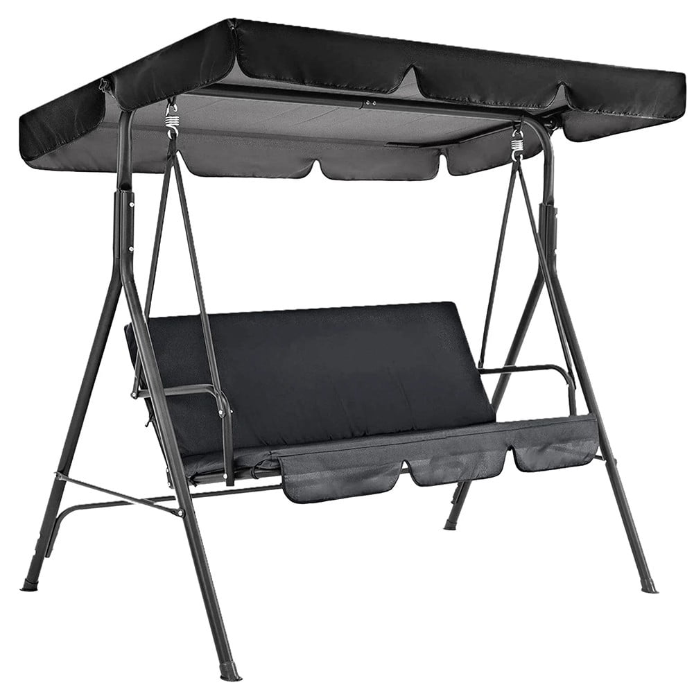 Garden Swing Canopy Replacement Set 3 Seats Covers Waterproof Sunproof 210D Oxford Cloth For Outdoor Patio Furniture