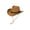 Khaki, variant on Wide Brim Straw Cowboy Hat for Women and Men, Summer Beach Sun Hat with Adjustable Strap, Breathable and Shading