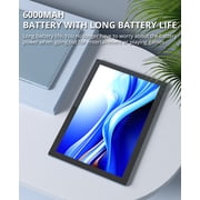 10 inch Tablet Android 15 Tablets, 8GB RAM 32GB ROM 1TB Expandable, Quad-Core Processor Tablet PC, 1280x800 IPS HD Touch Screen, 6000mAh Battery, 2MP+8MP Dual Camera, WiFi6, BT, GMS, Blue