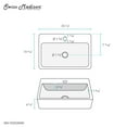 thumbnail image 4 of Claire 20 Rectangle Ceramic Vessel Sink, Matte White, 4 of 11