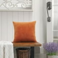 thumbnail image 5 of Home Soft Things Decorative Throw Pillow Covers, Soft Velvety Modern Double-Sided Designs, Pillow Inserts Not Included, Set of 4, 20x20 inch, Burnt Orange, 5 of 6