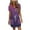 Purple, variant on Efsteb Womens Dresses Summer Casual Spring V-Neck Loose Fit Drawstring Waist Mini Dress with Pockets Resort Dress Short Sleeve Gradient ,Size:8