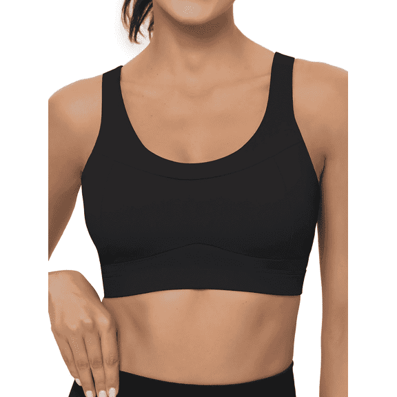 MLDRA Athletic Bra for Women Backless High Support Push Up Bra Sports Bras with Hollow Out Design Ideal for Running Jogging and Gym